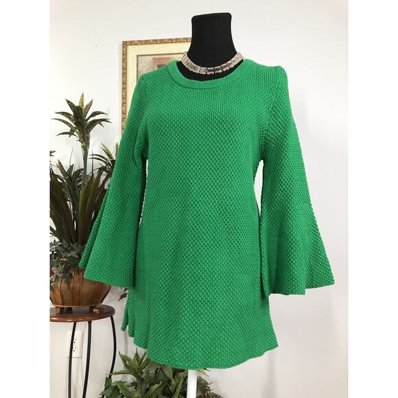 Melissa Paige Women Sweater LG Long Bell Sleeve Pullover Knit Lagenlook Maximali - Picture 2 of 9